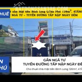 Cho thuê nhà mặt tiền Bình Long 120m², 4TẦNG - 18Triệu - GẦN NGÃ TƯ